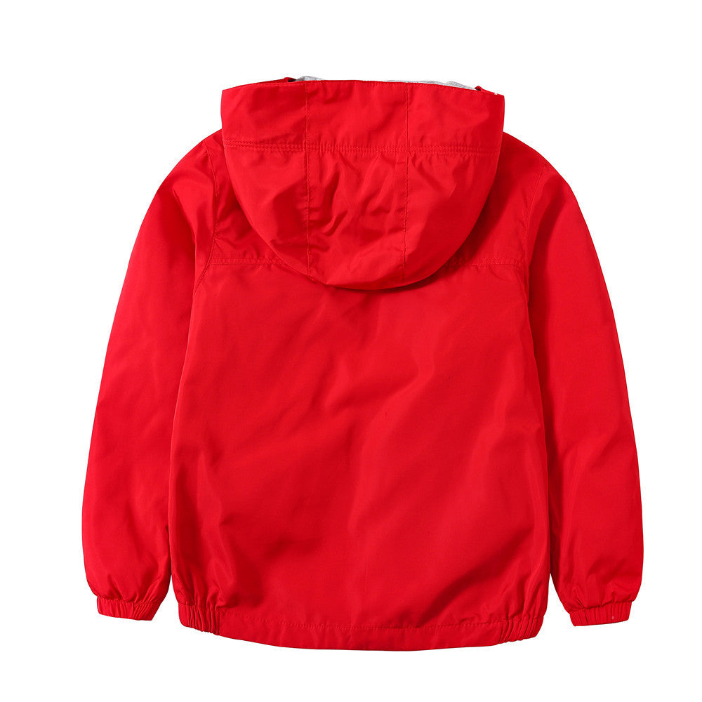 Coat Jacket Autumn New Medium And Big Kids Hood - Mubimart -  