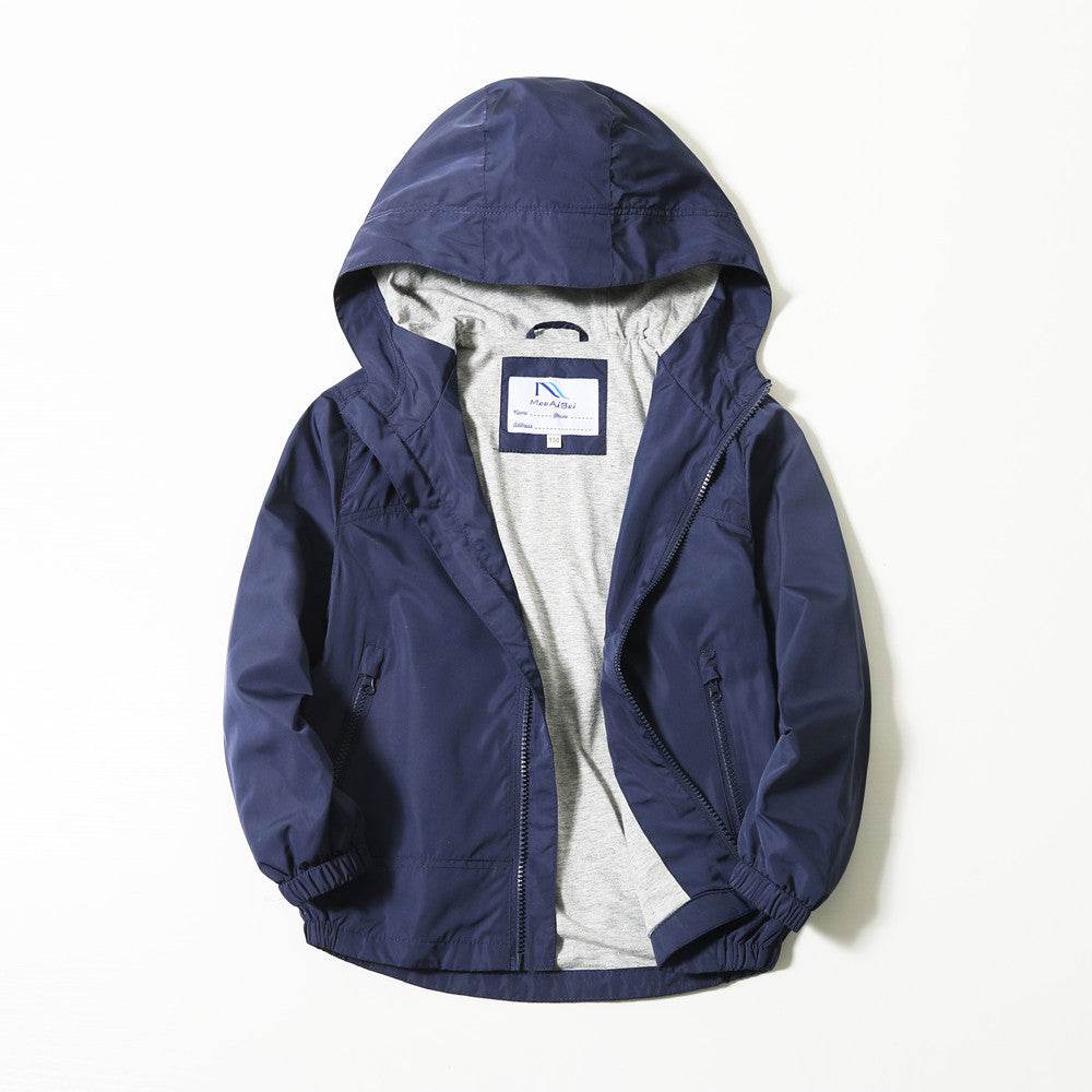 Coat Jacket Autumn New Medium And Big Kids Hood - Mubimart