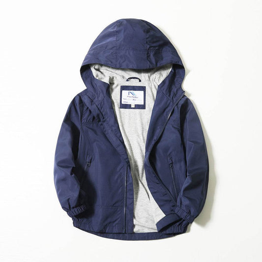 Coat Jacket Autumn New Medium And Big Kids Hood - Mubimart