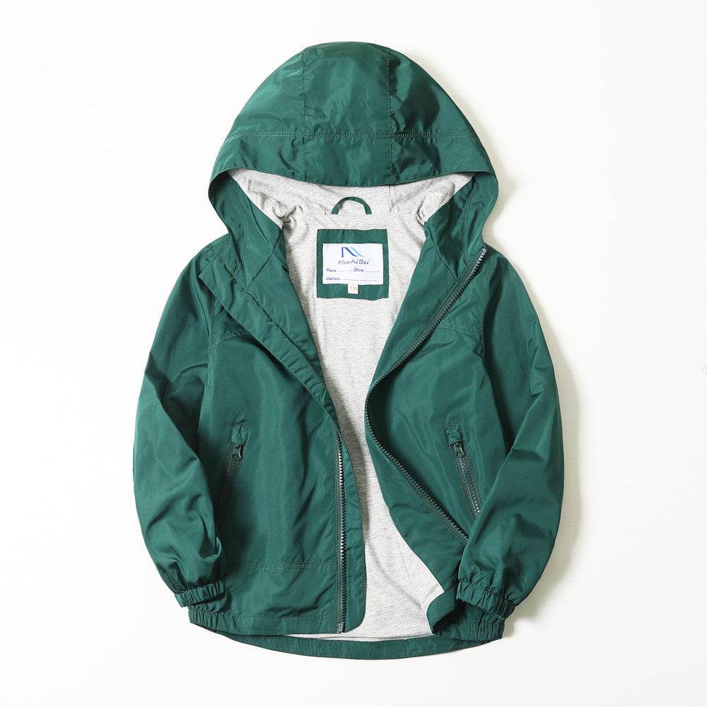 Coat Jacket Autumn New Medium And Big Kids Hood - Mubimart