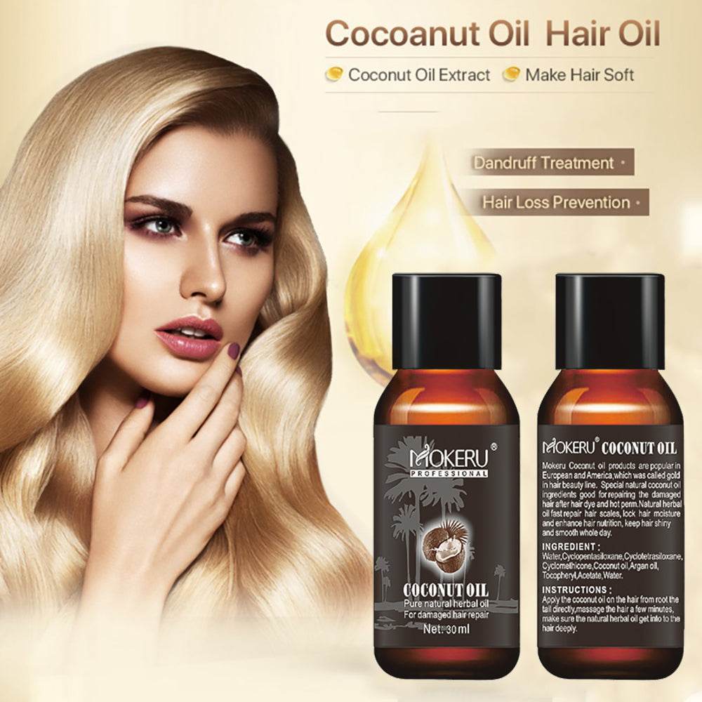 Coconut Oil Repair Frizz Repair Damage Hair Care Hair - Mubimart