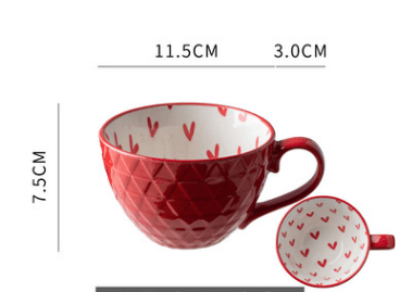 Coffee Milk Breakfast Mug Ceramic Mug Female Cute Cereal Mug Girl Personality Trend Mug - Mubimart