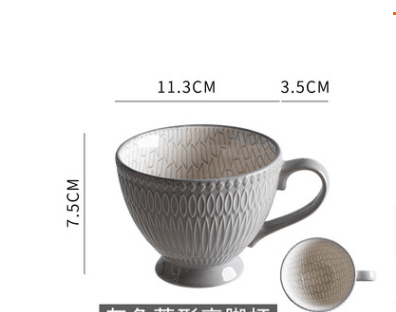 Coffee Milk Breakfast Mug Ceramic Mug Female Cute Cereal Mug Girl Personality Trend Mug - Mubimart