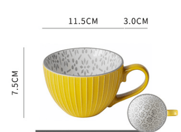 Coffee Milk Breakfast Mug Ceramic Mug Female Cute Cereal Mug Girl Personality Trend Mug - Mubimart