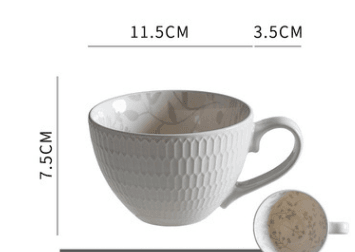Coffee Milk Breakfast Mug Ceramic Mug Female Cute Cereal Mug Girl Personality Trend Mug - Mubimart
