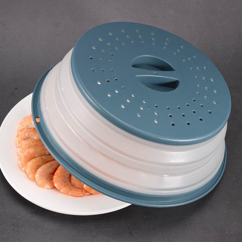 Collapsible Microwave Ovens Cover Food Storage Fresh-keeping Cover Fruit Vegetables Colander Strainer Lid Drain Basket - Mubimart