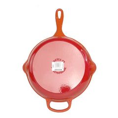 Color Cast Iron Enamel Frying Pan - Mubimart -  