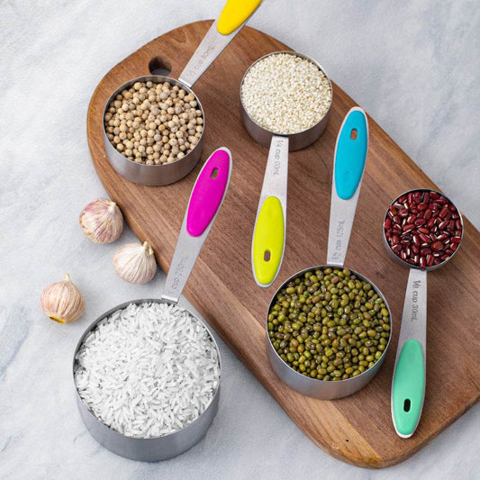 Color Stainless Steel Measuring Spoon 10-piece Set Measuring Cup With Scale Cup Measuring Spoon - Mubimart