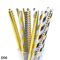 Color paper straws bronzing straws - Mubimart -  