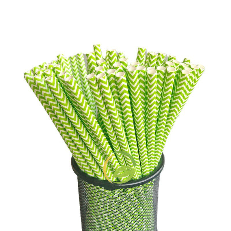 Color paper straws bronzing straws - Mubimart -  