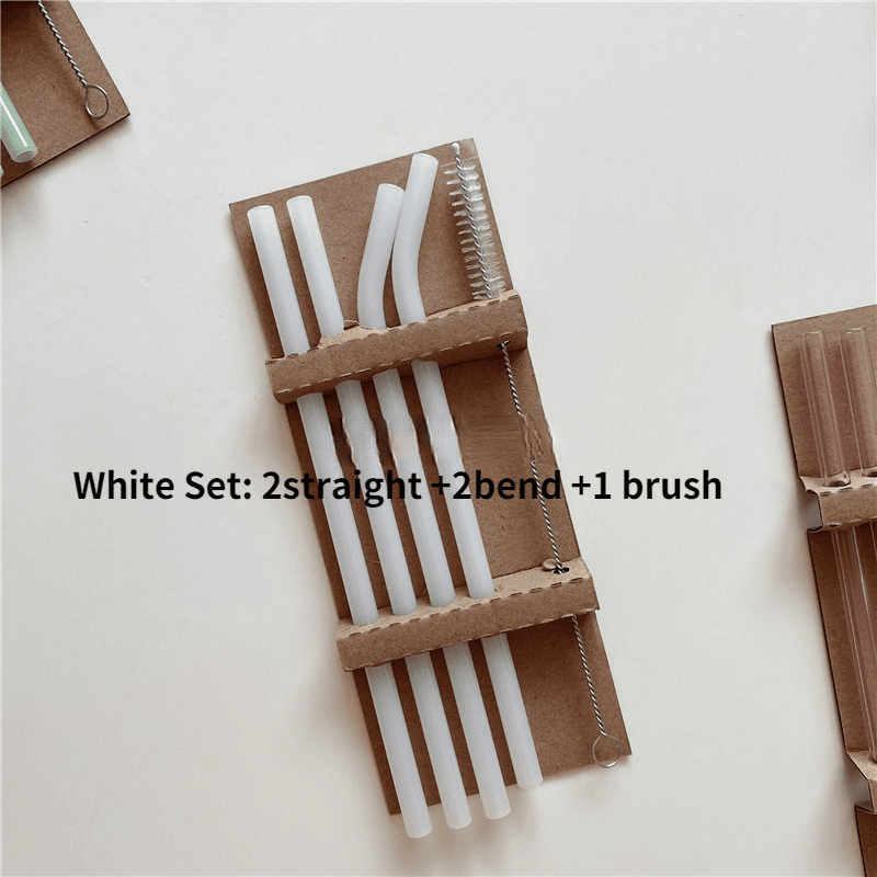 Colored High Borosilicate Glass Straws Are Heat-resistant And Cold-resistant - Mubimart