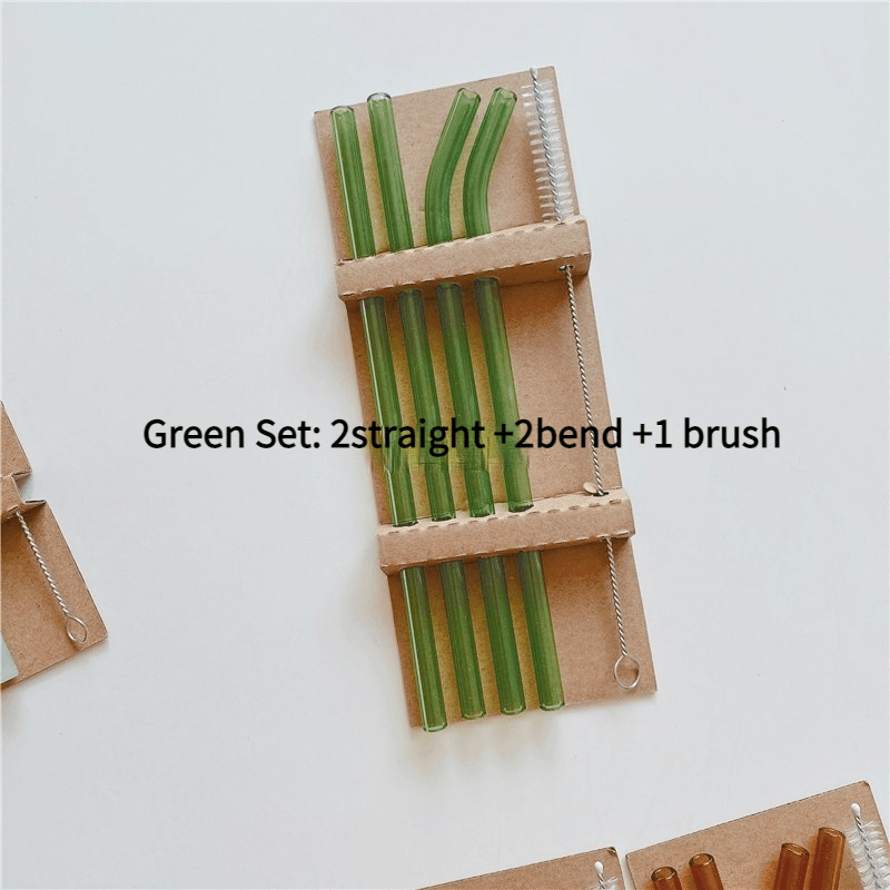 Colored High Borosilicate Glass Straws Are Heat-resistant And Cold-resistant - Mubimart