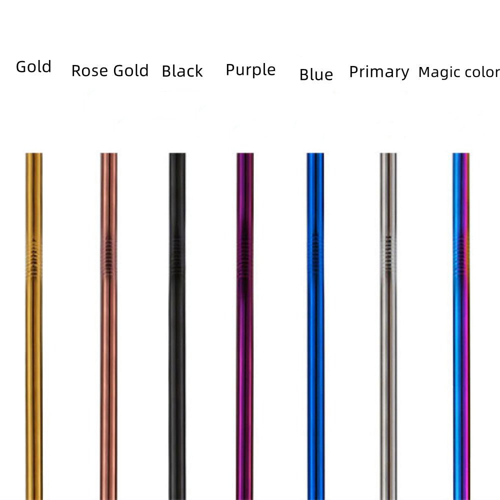 Colored Metal Stainless Steel Straws - Mubimart -  