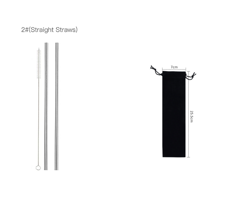 Colored Metal Stainless Steel Straws - Mubimart -  