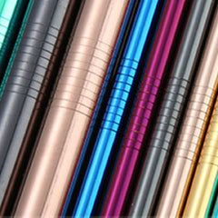 Colored Metal Stainless Steel Straws - Mubimart -  