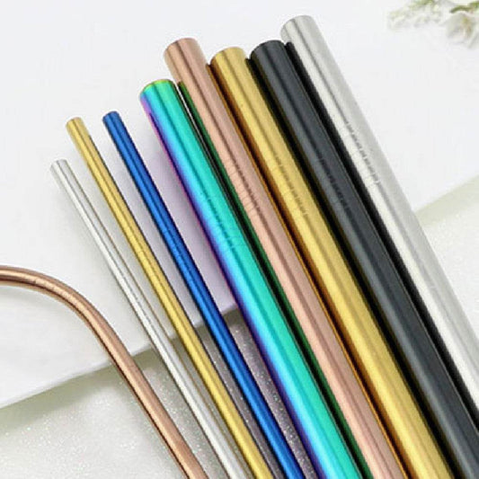 Colored Metal Stainless Steel Straws - Mubimart