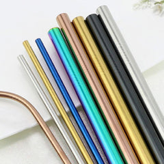 Colored Metal Stainless Steel Straws - Mubimart -  