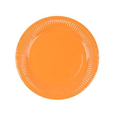 Colored Paper Plates Handmade Eco-friendly Paper Plates Paper Cups - Mubimart