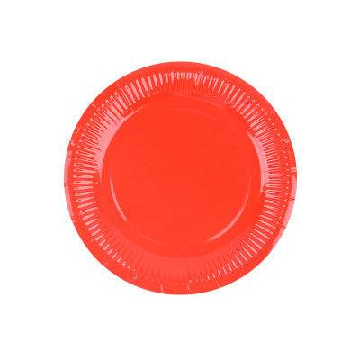 Colored Paper Plates Handmade Eco-friendly Paper Plates Paper Cups - Mubimart
