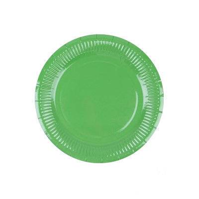 Colored Paper Plates Handmade Eco-friendly Paper Plates Paper Cups - Mubimart