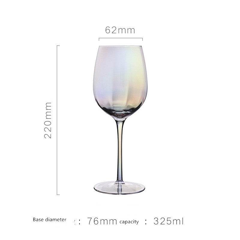 Colorful Champagne Glass Light Luxury Electroplating Crystal Glass Wine Glass - Mubimart