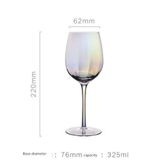 Colorful Champagne Glass Light Luxury Electroplating Crystal Glass Wine Glass - Mubimart -  