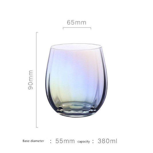 Colorful Champagne Glass Light Luxury Electroplating Crystal Glass Wine Glass - Mubimart