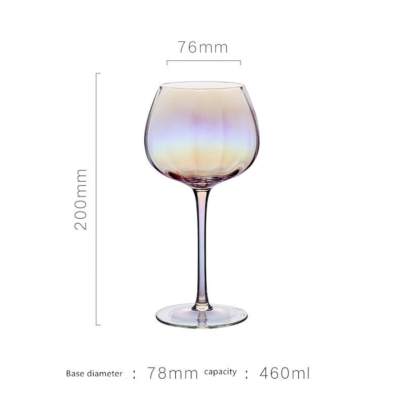 Colorful Champagne Glass Light Luxury Electroplating Crystal Glass Wine Glass - Mubimart -  