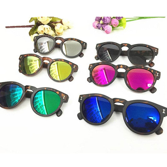 Colorful Film Leopard Frame Children Sunglasses Sunglasses - Mubimart