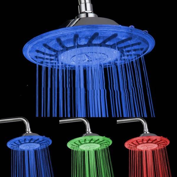 Colorful LED With Four Colors And 8 Inches Shower Head - Mubimart