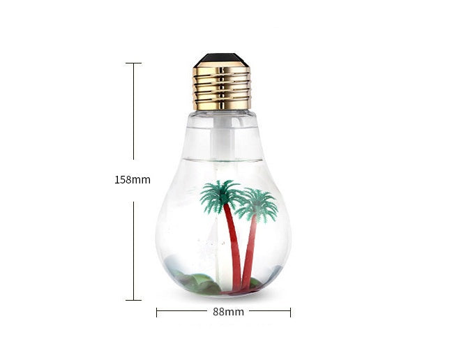 Colorful Light Bulb Humidifier Air Ultrasonic USB Essential Oil Diffuser Atomizer Freshener Mist Maker For Home Office - Mubimart -  