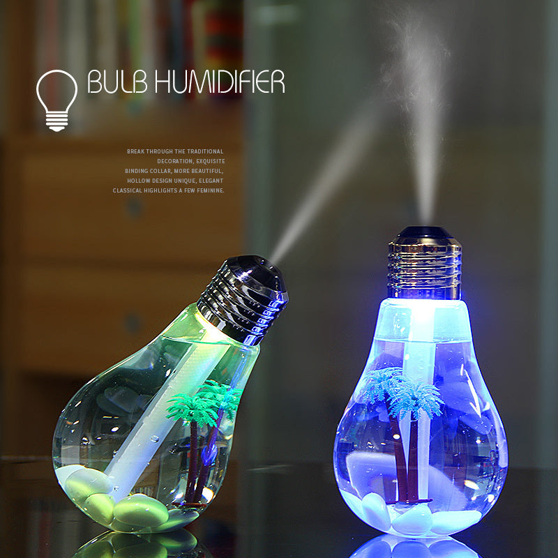 Colorful Light Bulb Humidifier Air Ultrasonic USB Essential Oil Diffuser Atomizer Freshener Mist Maker For Home Office - Mubimart -  