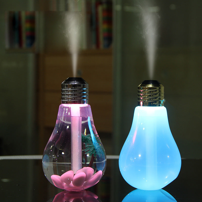 Colorful Light Bulb Humidifier Air Ultrasonic USB Essential Oil Diffuser Atomizer Freshener Mist Maker For Home Office - Mubimart -  