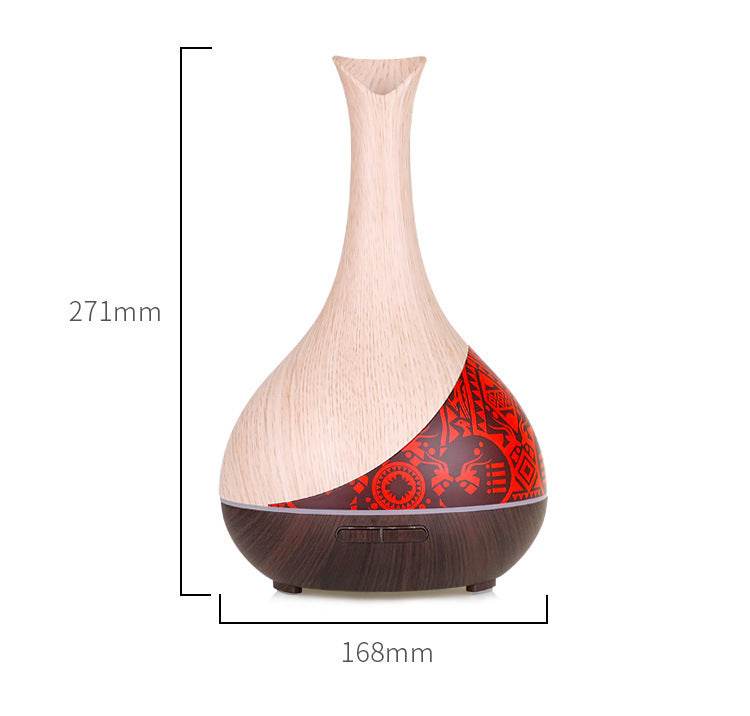Colorful wood grain ultrasonic humidifier - Mubimart