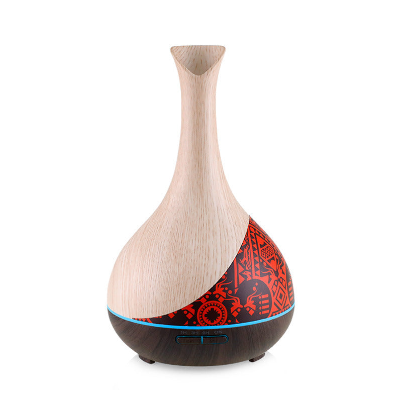 Colorful wood grain ultrasonic humidifier - Mubimart -  