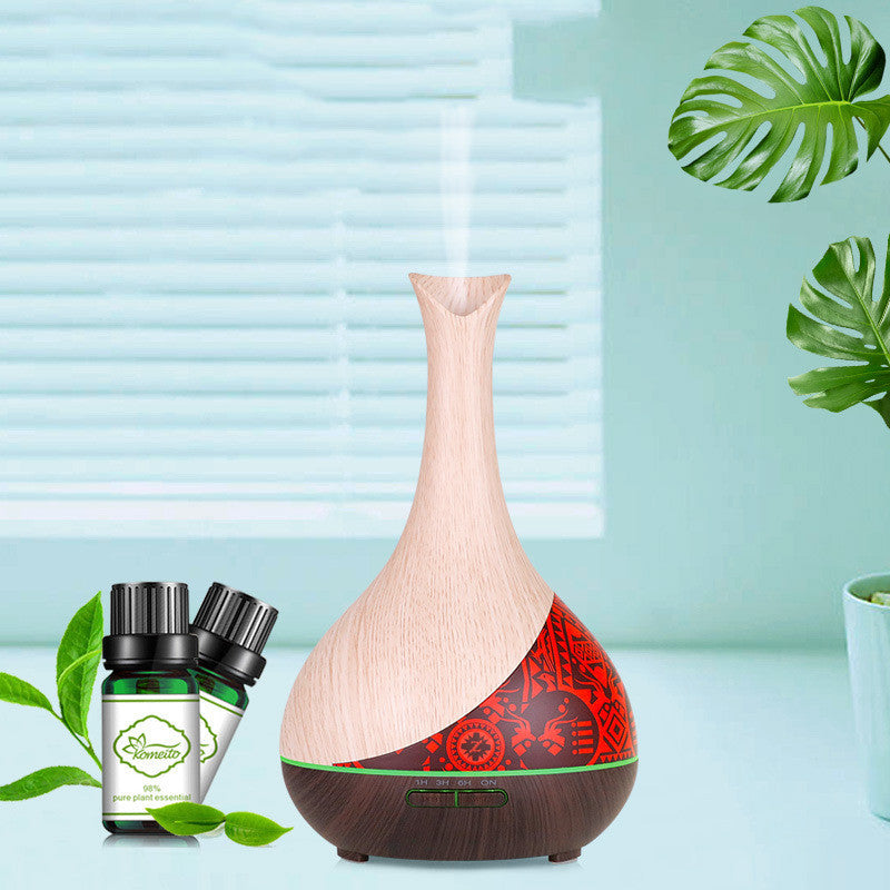 Colorful wood grain ultrasonic humidifier - Mubimart -  