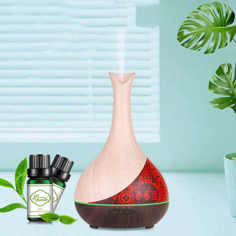 Colorful wood grain ultrasonic humidifier - Mubimart