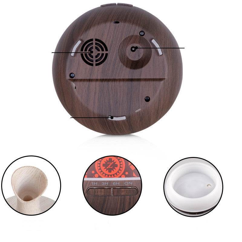 Colorful wood grain ultrasonic humidifier - Mubimart
