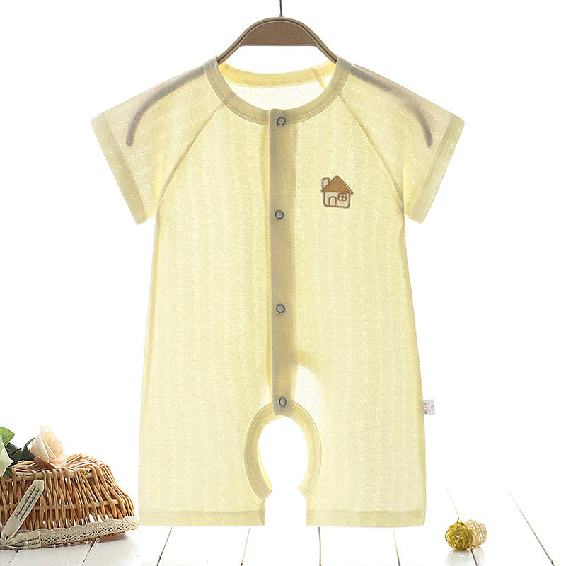 Mubimart Comfortable Baby's One-Piece Summer Clothes | Pure Cotton Infant Pajamas Mubimart baby apparel baby boy fashion baby clothes online baby clothing set baby clothing store baby fashion baby one-piece clothes Mubimart newborn pajamas newborn summer clothes pure cotton baby clothes summer infant pajamas toddler clothes