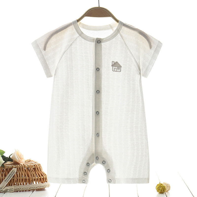 Mubimart Comfortable Baby's One-Piece Summer Clothes | Pure Cotton Infant Pajamas Mubimart baby apparel baby boy fashion baby clothes online baby clothing set baby clothing store baby fashion baby one-piece clothes Mubimart newborn pajamas newborn summer clothes pure cotton baby clothes summer infant pajamas toddler clothes