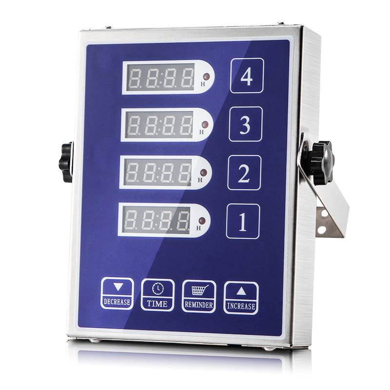 Commercial Stainless Steel Kitchen Zero Error Four-channel Timer - Mubimart