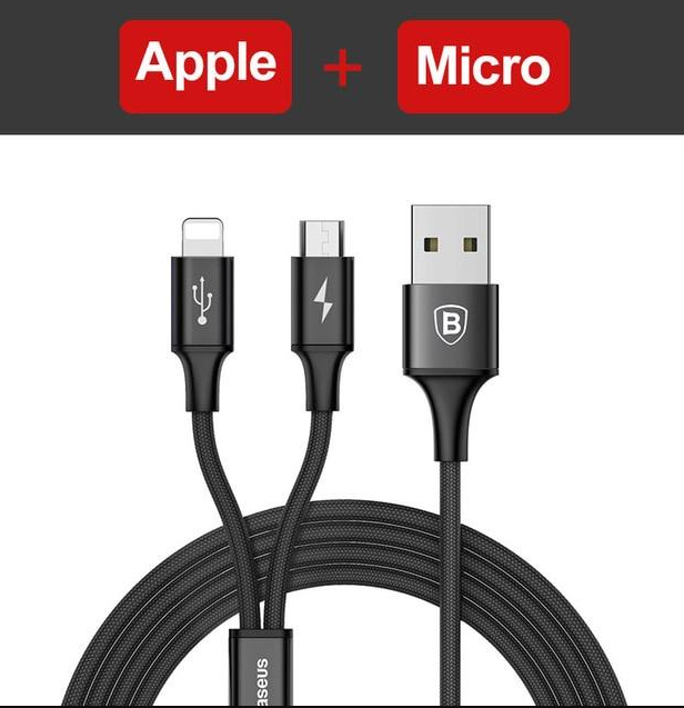 Compatible with Apple, Baseus USB Cable For iPhone X 8 7 6 Charging Charger 3 in 1 Micro USB Cable For Android USB Type c Type-c Mobile Phone Cables - Mubimart -  