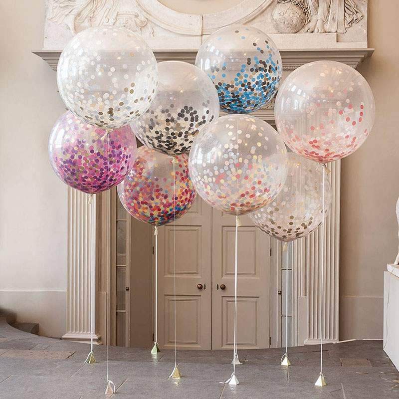 Confetti Balloons Clear Ballons Party Wedding - Mubimart
