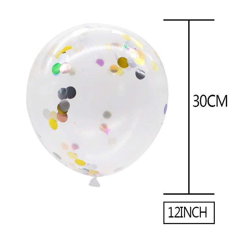 Confetti Balloons Clear Ballons Party Wedding - Mubimart -  