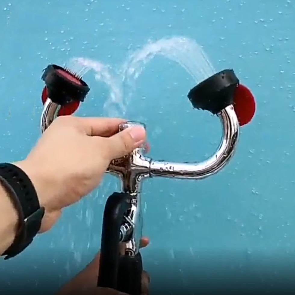Connected Faucet Eyewash Basin Faucets Wall Mounted Eye Wash Station Emergency Sink Attachment Mount Flush Shower Double Mouth - Mubimart