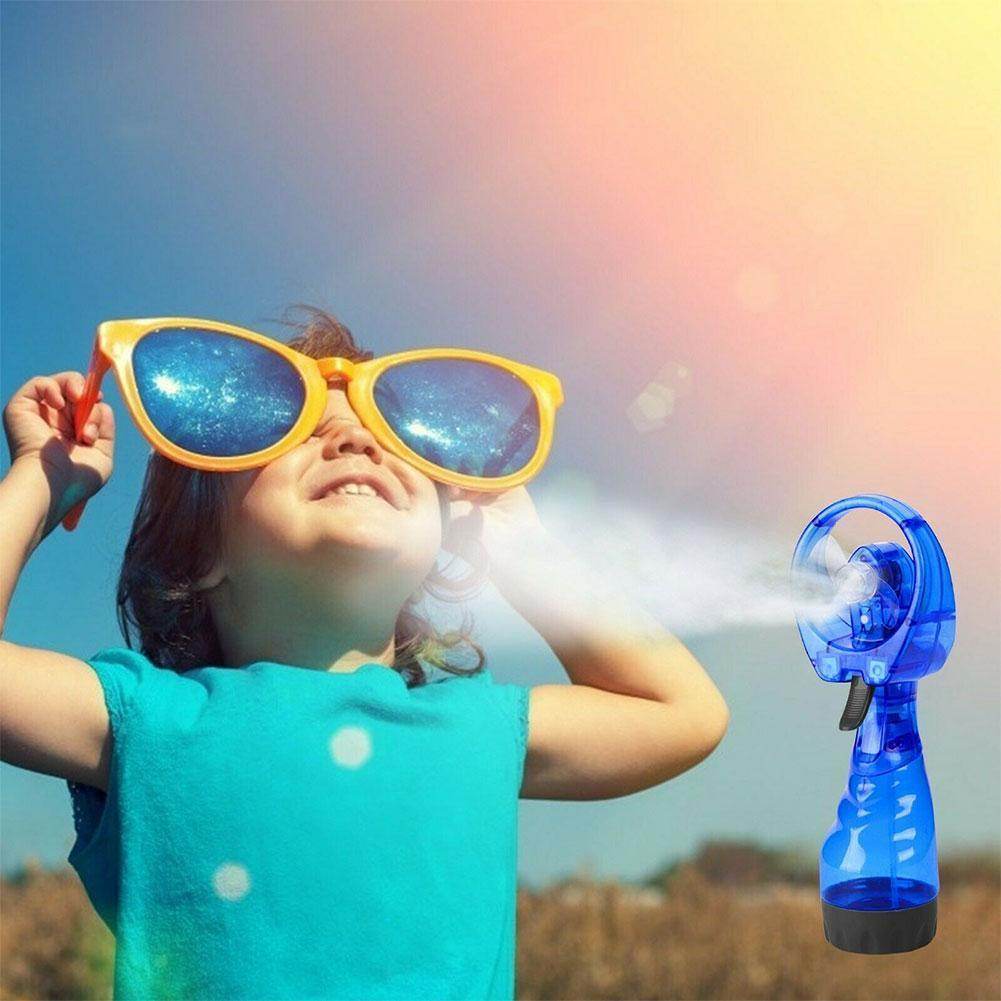 Convenient Hand-operated Humidification Mini Spray Fan Water Fan Spray Portable Mist Fan Mini Handheld - Mubimart