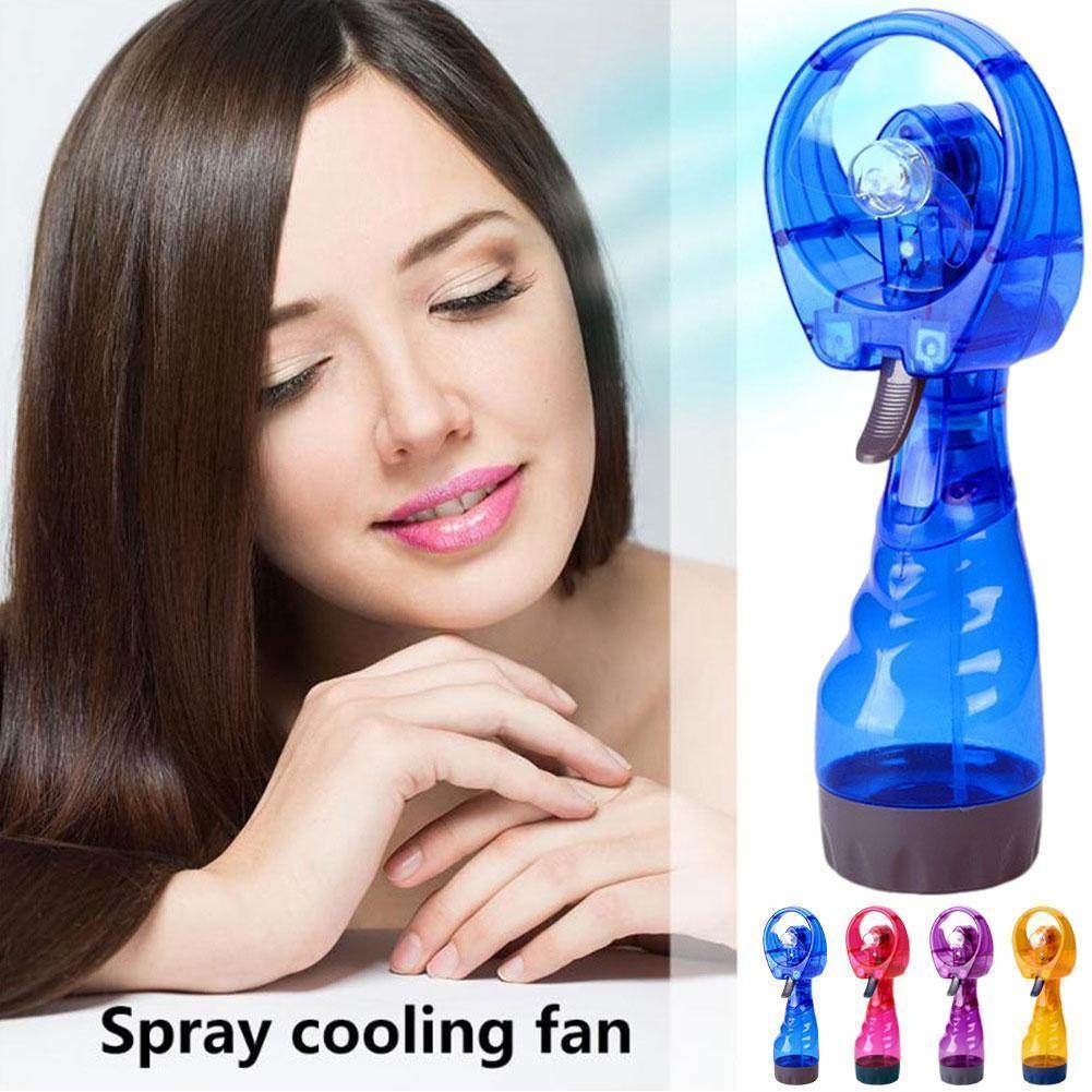 Convenient Hand-operated Humidification Mini Spray Fan Water Fan Spray Portable Mist Fan Mini Handheld - Mubimart