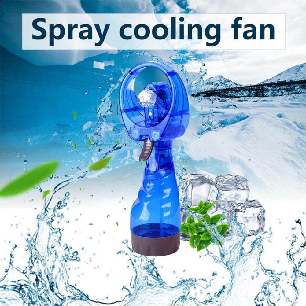 Convenient Hand-operated Humidification Mini Spray Fan Water Fan Spray Portable Mist Fan Mini Handheld - Mubimart