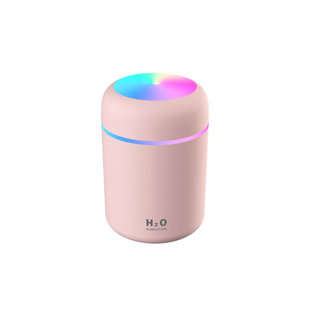 Cool Mist Humidifier, 300ml Mini Portable Humidifier With Multicolor LED Night Light, 2 Mist Mode And Auto Shut-Off, Personal Desktop Aroma Diffuser For Home Office - Mubimart -  