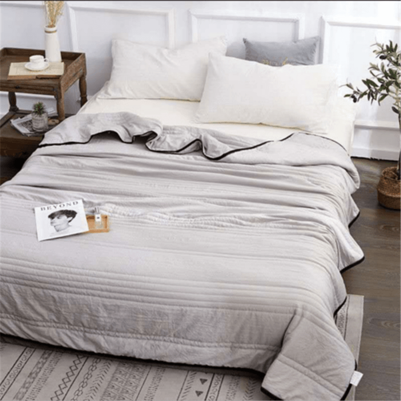 Cooling Blankets Pure Color Summer Quilt Plain Summer Cool Quilt Compressible Air-conditioning Quilt Quilt Blanket - Mubimart